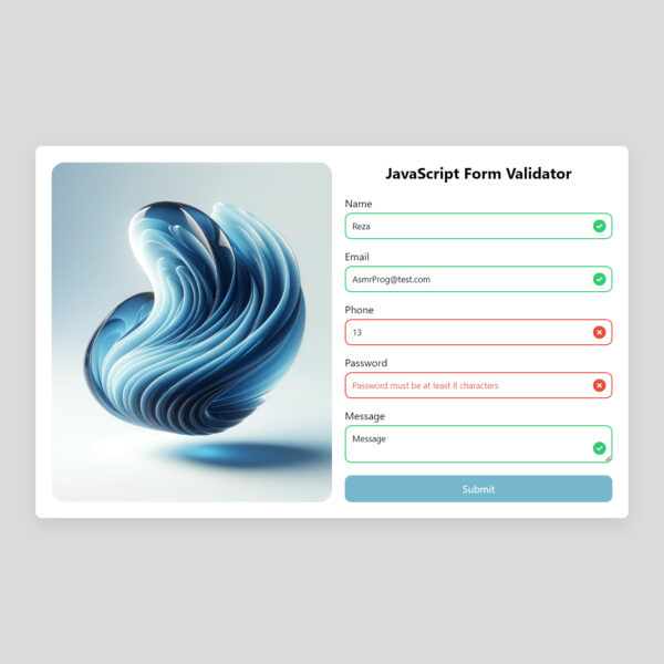 Smart JavaScript Form Validator – Secure & Error-Free Forms Made Easy