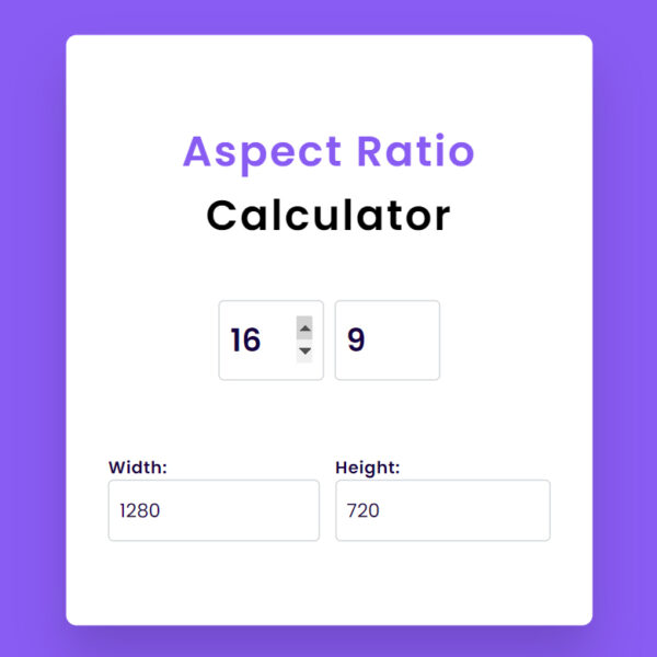 Aspect Ratio Calculator: A Clean & Fast Tool for Designers, Developers & Creators