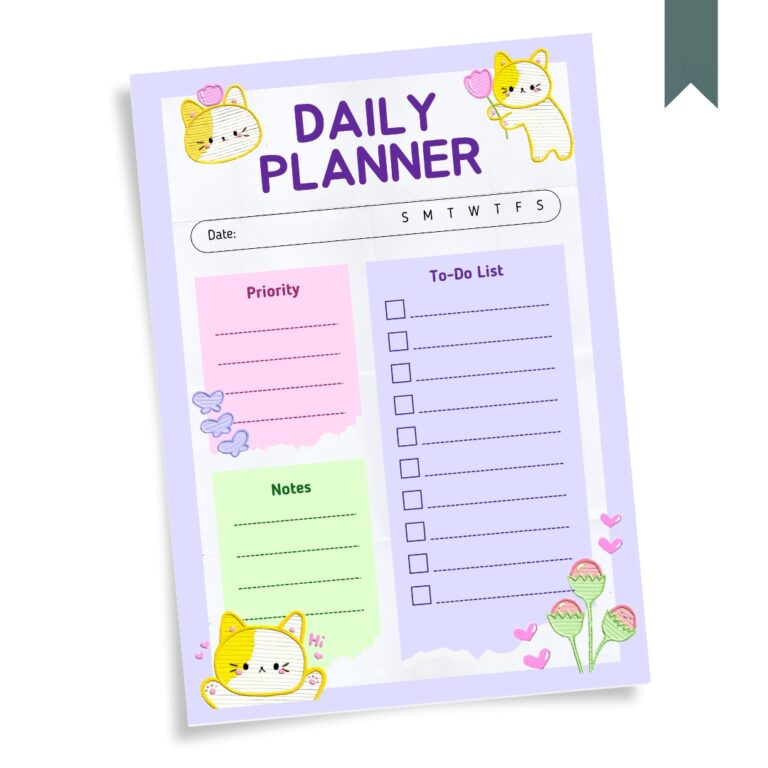 Colorful & Cute Daily Planner